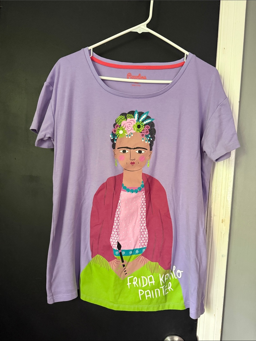 Piccolina Frida Kahlo Painter Short Sleeve Tee Size: XL